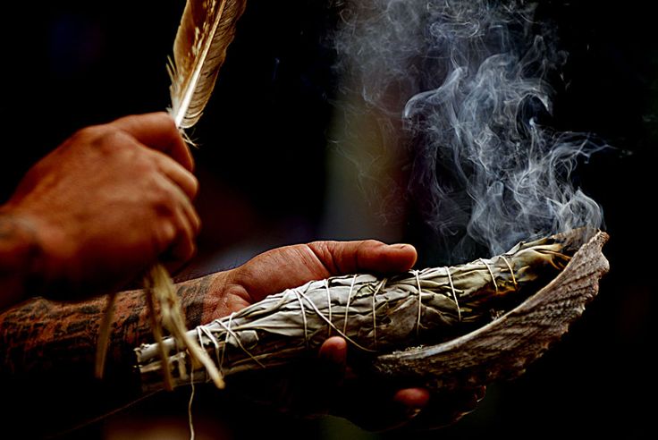 Traditional spiritual cleansing setup